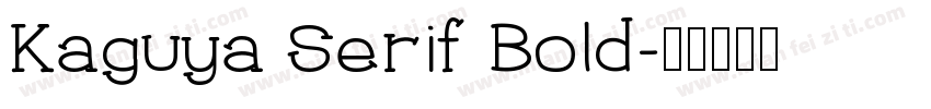 Kaguya Serif Bold字体转换